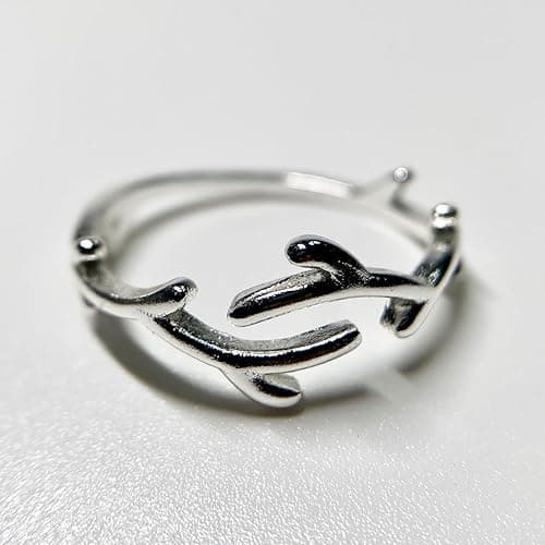 CH.yishi Handmade 925 Sterling Silver Ring Adjustable Stacking Ring Vintage Statement Ring Personalized Jewelry for Women & Men thumbnail 3