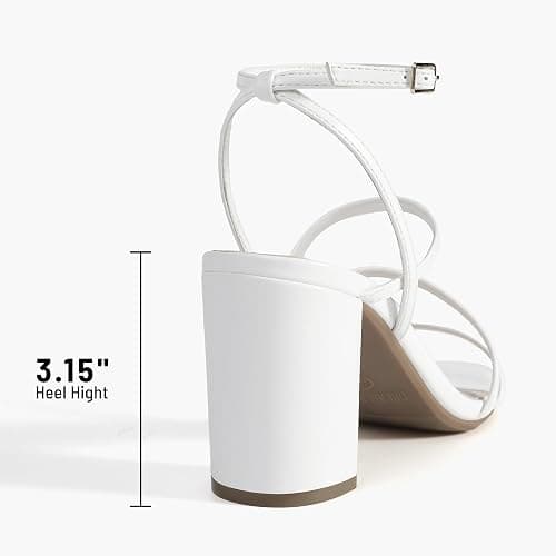 DREAM PAIRS Women's Heels Chunky Block Strappy Square Open Toe Ankle Buckle Heeled Sandals Wedding Party Dress Shoes Indie thumbnail 4