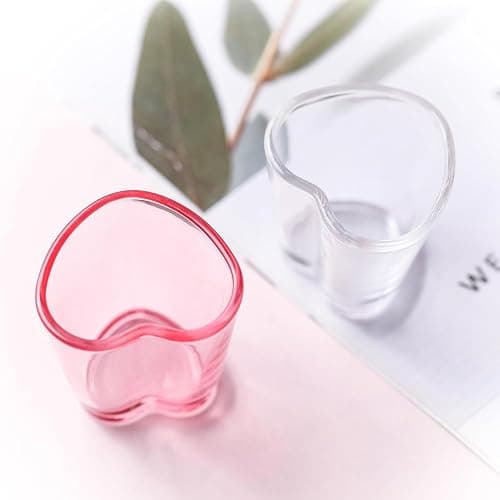 Srgeilzati Heart Shot Glasses Set, Pink Shot Glass Cute For Bar Cart Accessories 1.5oz (12, Pink) thumbnail 4