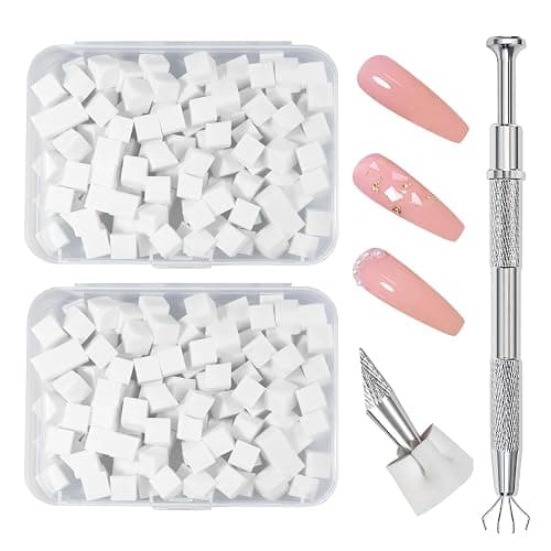 Hasakhi 200Pcs Nail Sponges for Ombre, Soft Nail Art Sponges With Grabbing Pen , Manicure Nail Art Tools, Blooming Nails,Nail Tech Must Have Nail Accessories Supplies for Home and Salon - Image 1