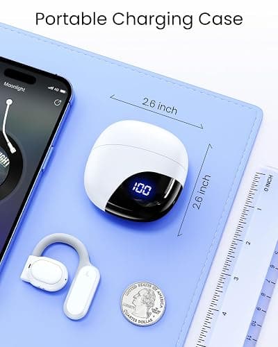 AI Translation Earbuds Real Time 164 Languages 80H Playtime Translator Ear Buds Audifonos Traductores Inglés Español Wireless Earphones Bluetooth AI Headphone for Travel Meeting Learning K08 White thumbnail 8