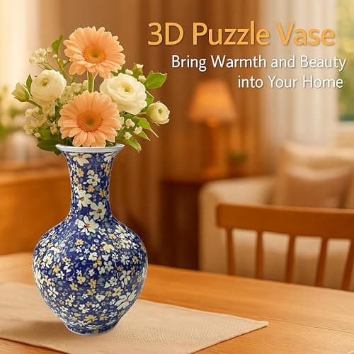 Yizhor Unique 3D Puzzle Vase, 164 Curved Pieces DIY Flower Vase Craft Kit & 3D Puzzles for Adults, Creative Jigsaw Art Project Home Décor Centerpiece, Warming Gift for Women thumbnail 3