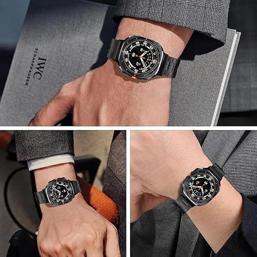 WONJOY Compatible with Samsung Galaxy Watch Ultra Band 47mm(2025/2024), Robust Men Stainless Steel Replacement Link Metal Bracelet thumbnail 6