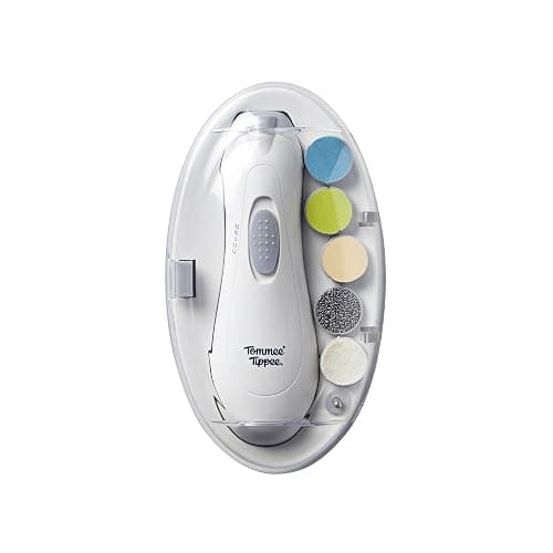 Tommee Tippee Electric Baby Nail File, with Six Filing Heads for Baby and Adult Use, Infant Nail Clipper with LED Light and Adjustable Speed and Direction Settings - Image 1