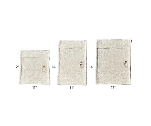 VEJIBAG Variety Pack | Certified Organic Cotton Vegetable Crisper Bags | Made in USA | 3 Bags-Standard, Large,Extra Large | Plastic Free thumbnail 3