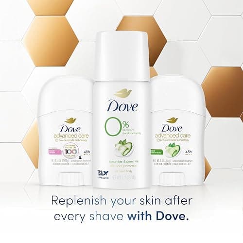 Dove Travel Deodorant for Women Variety 3-Pack – Advanced Care Invisible, Cool Essentials Mini, Cucumber & Green Tea Spray thumbnail 5