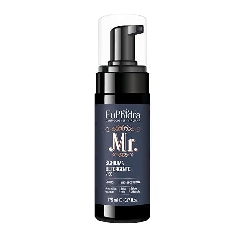 Euphidra - Mr. Schiuma Detergente Viso, Detersione Delicata per Pelli Sensibili e Miste, Formula Leggera, Morbida e Idratante a Base di Tensioattivi, Flacone Riciclato, 175 ml - Image 1