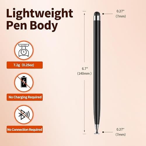 YITIAOXIAOYU 10PCS Stylus Pen for Touchscreen,Lightweight 2 in 1 Design | Stylus Pen for iPad,Nintendo Switch,iPhone, Android Tablets Capacitive Touch Screen,Stylus for Drawing,Note-Taking & Gaming thumbnail 5