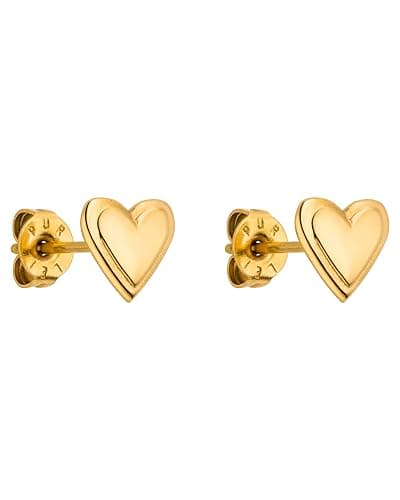 PURELEI® Secret Love Ohrringe – Elegante, verspielte Ohrstecker – Edelstahl – Schöne Damenohrringe in Herzform – Hawaiianisch inspiriert & wasserfest - Image 1