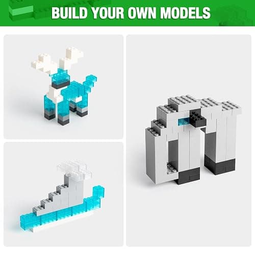 MANNIDOO 360 Pieces Building Bricks, Classic Basic Flats Parts and Pieces - 2x4 Brick x200 and 2x2 Brick x160, Moc Building Bulks Compatible with All Major Brands, Light Grey thumbnail 4