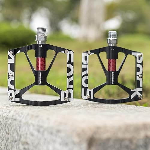 ROCKBROS Mountain Bike Pedals MTB Pedals CNC Non-Slip Lightweight Aluminum Alloy Bicycle Pedals Sealed Bearings Bicycle Platform Pedals 9/16" BMX Road Bike Pedal thumbnail 6