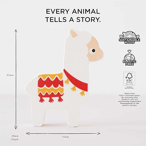 Le Toy Van Wooden South American Andes Stacking Animals & Bag | Sustainable Wooden Balancing Toy, Rainforest Animal Characters for Toddlers, Suitable for 18 Months and Up thumbnail 2