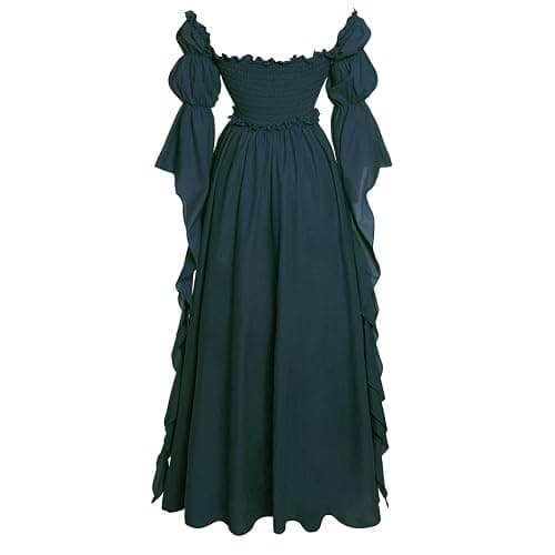Vibsion Medieval Renaissance Costume Dress Regency Dresses for Women Victorian thumbnail 3