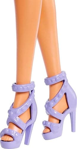 Barbie Careers Fashion Doll & Accessory, Pop Star with Pink Hair & Brown Eyes Wearing Iridescent Skirt with Microphone thumbnail 4