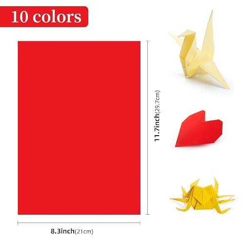 AIMI Assorted Colors Bulk for Kids School Supplies A4 Copy Paper Construction Paper Preschool Classroom Supplies Elementary Great for Arts Painting Coloring Drawing Crafts (100) thumbnail 4