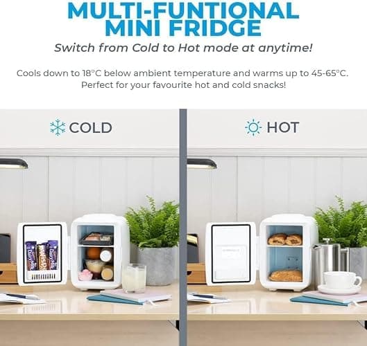 Subcold Classic4 Mini Fridge - Cooler & Warmer | 4 Litre/6 Cans | AC+USB | Portable Small Fridge for Skincare, Bedroom, Dorm, Car, Travel (White New) thumbnail 3