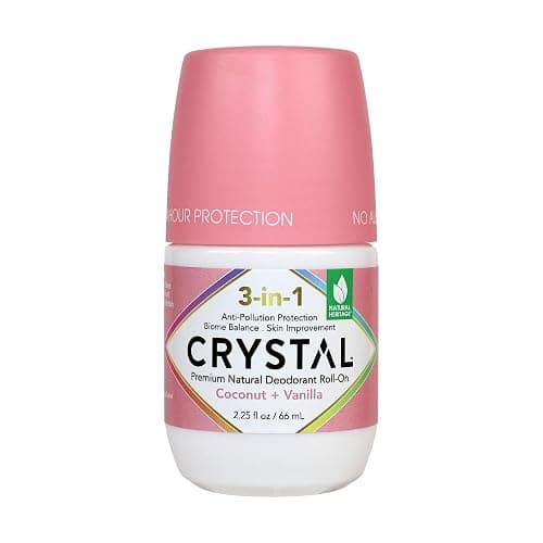 Crystal 3-in-1 BioHealth Deodorant, Coconut & Vanilla, Natural Odor Protection with Aloe & Hyaluronic Acid, Microbiome-Friendly, Moisturizing, Anti-Pollution Formula (2.25 Fl Oz) - Image 1