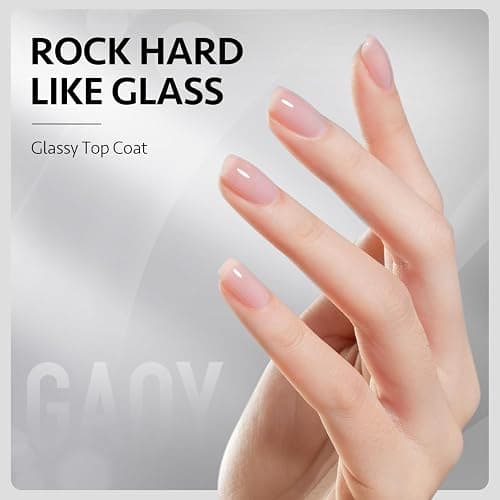GAOY Gel Top Coat, Builder Gel and Base Coat Set, 3 Pcs 16ml Clear Glossy No Wipe Combination for UV Light Cure thumbnail 2
