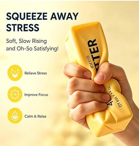Squishy Toy,Slow Rising Dumpling Squishy Butter Squeeze Toy Sensory Stress Relief Squishies Soft & Stretchy Fidget Toys for Anxiety Relief Party Favors（2PCS ） thumbnail 3
