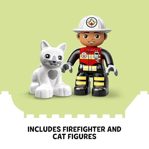 LEGO DUPLO Town Fire Truck 10969 Building Toy Set for Toddlers, Preschool Boys and Girls Ages 2-5 (21 Pieces) thumbnail 4