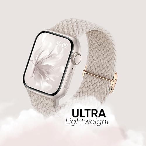 6 Pack Braided Stretchy Bands Compatible with Apple Watch Band 38mm 40mm 41mm 42mm 44mm 45mm 46mm 49mm Women Men, Adjustable Nylon Solo Loop Elastic Straps for iWatch Series 11 10 9 8 7 6 5 4 SE Ultra thumbnail 4