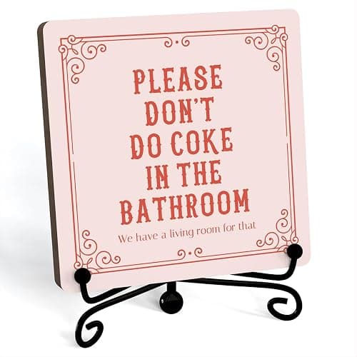 Please Don't Do Coke Bathroom Decor - Image 1