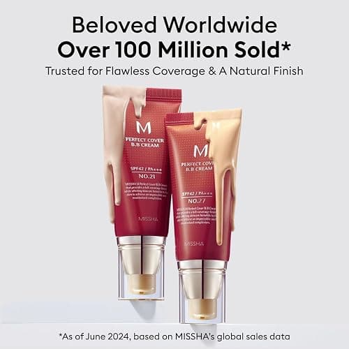 MISSHA M Perfect Cover BB Cream No.23 Natural Beige -Light/Medium with Cool/Neutral Undertone SPF 42 PA +++ 1.69 Fl Oz - Tinted Moisturizer for face with SPF thumbnail 3