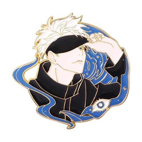 JJK Satoru Brooch Pins - Anime Figure Satoru Enamel Pins - Funny Gifts for Anime Lovers - Image 1