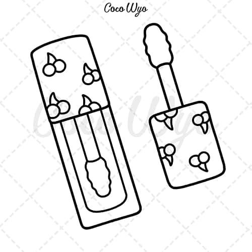 Glow Cosmetics: Coloring Book for Adults and Kids, Bold and Easy, Simple and Big Designs for Relaxation Featuring Cosmetic Items, Makeup, and Skincare Products (Bold & Easy Coloring) thumbnail 5