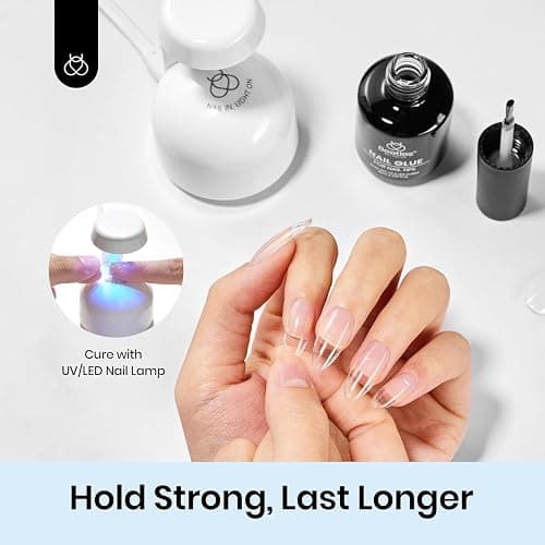 Beetles 3Pcs Top Coat Base Gel & Nail Glue Set, No Wipe Base Coat with 9 In 1 Adhesive Shine Effect Long Lasting Soak Off UV Light Lamp DIY Gifts for Women & Girls thumbnail 3