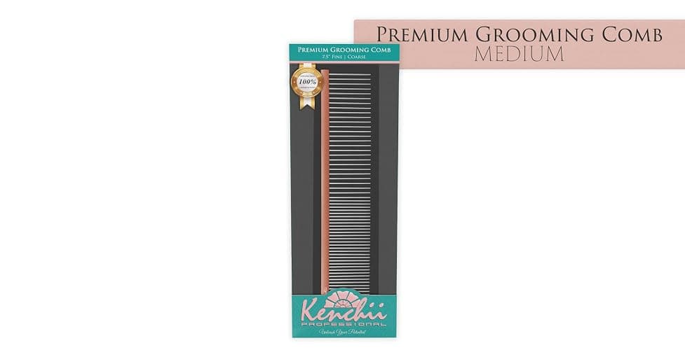 Kenchii Premium Satin Rose Gold Grooming Combs (Medium) thumbnail 3