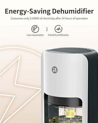 Small Dehumidifier for Bedroom, 42oz Dehumidifier with Auto Shut Off, Quiet Portable Dehumidifier for Bathroom, Closet, RV, 7 Color Night Light thumbnail 6