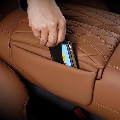 KMMOTORS Leather Console Armrest Cushion Cover Compatible with Hyundai Palisade 2026 (LX3) – Custom Fit, Soft Padded Protection, Easy Install (Single, Light Gray) thumbnail 4