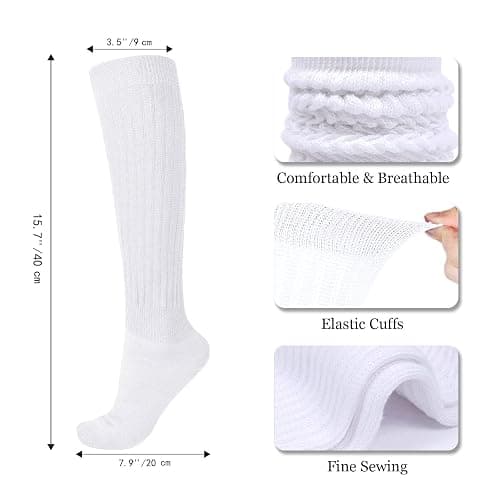 Flydo Womens Slouch Sock Scrunch Socks Soft Long Boot Socks for Women Stacked High Sock 2-3 PACK thumbnail 4