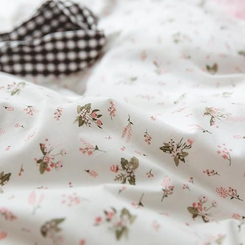 Vintage Floral Comforter Set Full Size Garden Style Pink Floral Bedding Set Aesthetic Cottagecore Flowers Botanical Comforter Set with 2 Pillowcases Fluffy Lightweight Bedding Set for All Seasons thumbnail 9