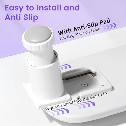Big Arm Rest for Nails Tech: 2nd Generation U-Shaped Manicure Nail Arm Rest Stand Height Adjustable Armrest Microfiber PU Leather Hand Rest Pillow for Acrylic Nails (White) thumbnail 5