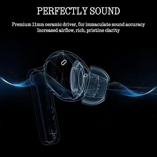 Nothing Ear Wireless Earbuds Bluetooth, 45dB Hybrid Smart ANC Earbuds, 11mm Deep Bass Boost, Hi-Res Audio with LDAC & LHDC 5.0, 6 Mics Call, 40.5H Playtime with Fast Charging Case, ChatGPT Supported thumbnail 6