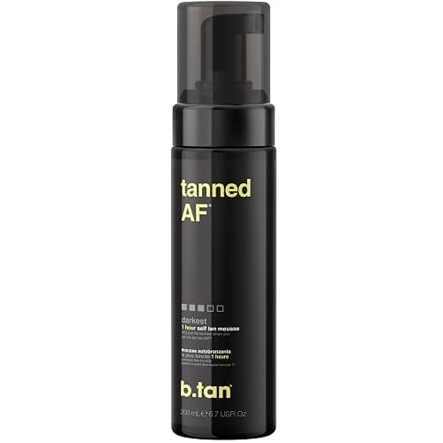 b.tan Dark Self Tanner Mousse | Get Tanned - Best, 1 Hour Express Sunless Tanning Foam, No Fake Tan Smell, Ultra Dark Bronzing Glow, Face & Body, Vegan, Cruelty Free, 6.7 Fl Oz - Image 1