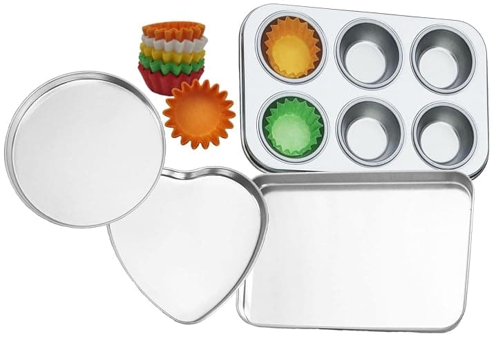 Deluxe Pan Set Compatible with Easy Bake Ultimate Oven | Includes 60 Cupcake Liners THAT WILL FIT, UNLIKE OTHERS | Kids' Accessories for Cooking Easy Bake Oven Mixes | Food Safety Tested - Image 1
