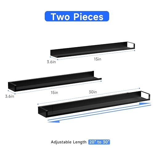 SZJHXIN 4X Strong Magnetic Stove Top Shelf, Adjustable 15-30 Inches, Fits Various Stove Lengths, Kitchen Organizer, Holds Spices, Condiments and BBQ Sauces (Matte Black) thumbnail 3