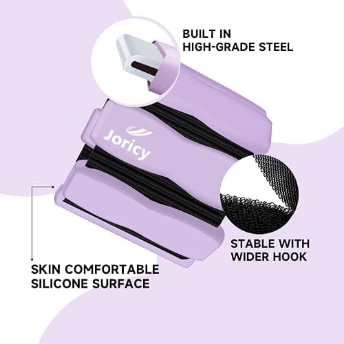 Wrist Ankle Weights for Women Men, Leg Arm Wrist Weights Bangles 1lb*2 1.5lb*2 2lb*2Wearable Weights Pilates Weighted Bracelet for Strength Training Walking Swimming Exercises Yoga Physical Therapy thumbnail 3