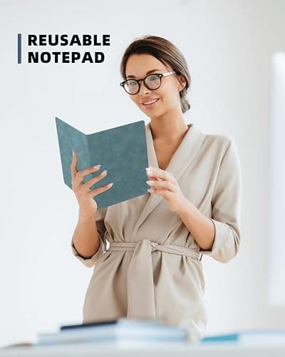 Mehaving Portable Small White Board Dry Erase Board, Reusable 9.5 * 6.6in Notebook Memo, Office Home Supplies Desk Accessories MH760 (Pink) thumbnail 7