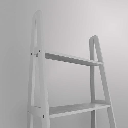 Casual Home 100% Solid Wood 5-Shelf Ladder Bookcase, 24.75"W x 16"D x 72"H, White, 5-Tier Freestanding Ladder Shelf thumbnail 10