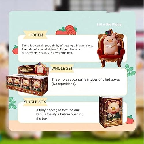 maidimiao Lulu The Piggy Pigchelin Restaurant Series 1PC Cute Pig Blind Box Figures Collectible Toys Kawaii Birthday Gifts thumbnail 6