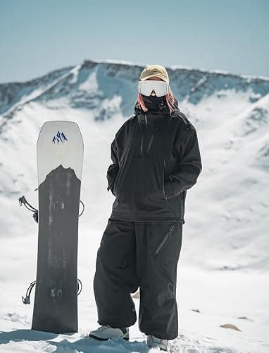 GSOU SNOW Mens Womens Snow Pants Baggy Snowboard Ski Pant Loose Waterproof Windproof Insulated Outdoor Sport thumbnail 4