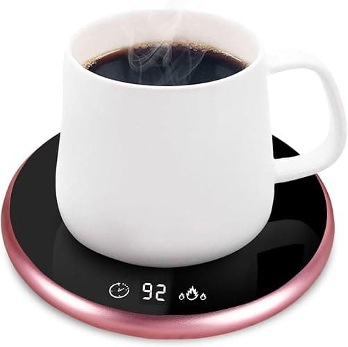 MQUPIN Mug Warmer for Desk Coffee Mug Warmer Auto Shut Off Cup Warmer for Coffee with 2 Temperature Settings(113°F/131°F), Mug Warmer for Tea, 9 Timer Settings Electric Beverage Warmer - Image 1