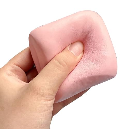 Bread Squeeze Toy, Hawaiian Bread Squeeze Toy Slow Rising Stress Relief Flavored Bread Pinch Sensory Toy Kids Adults Soft Calming Bread Fidget Toy (Pink) - Image 1