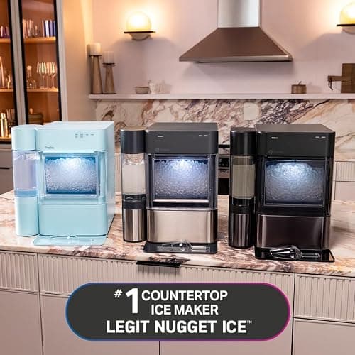 GE Profile Opal 2.0 XL with 1 Gallon Tank, Chewable Crunchable Countertop Nugget Ice Maker, Scoop Included, 38 lbs in 24 Hours, Pellet Ice Machine with WiFi & Smart Connected, Moonstone Blue thumbnail 9