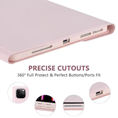 CC Store for iPad Air 11 Inch Case with Keyboard M3/M2 (2025/2024) - Detachable Folio Keyboard Cover with Pencil Holder for iPad Pro 11 inch (4th /3rd /2nd /1st Gen)&Air 5th/4th Gen (Pink) thumbnail 5