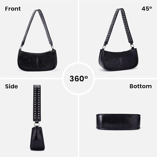 GETERUUV Shoulder Bags for Women Y2k Purse and Handbags Retro Studded Crossbody Bag Small Shoulder Purse Leather Hobo Handbag thumbnail 4